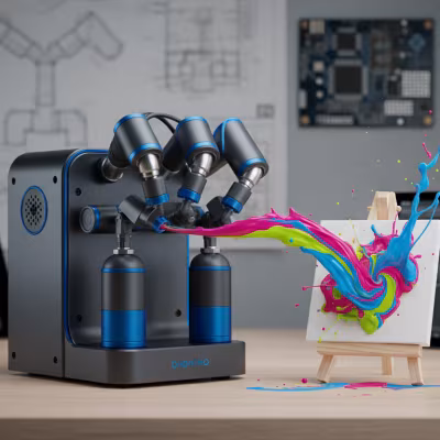 Taşınabilir Robotik Cihazla Her Renk Sprey Boya Anında Hazır